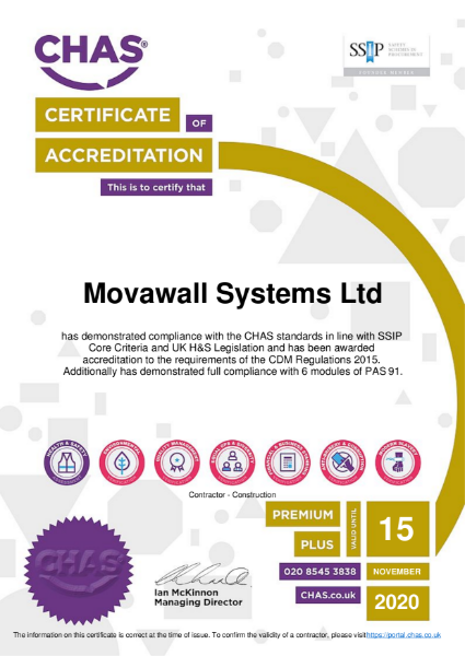Movawall CHAS. Premium Plus. Nov 2020