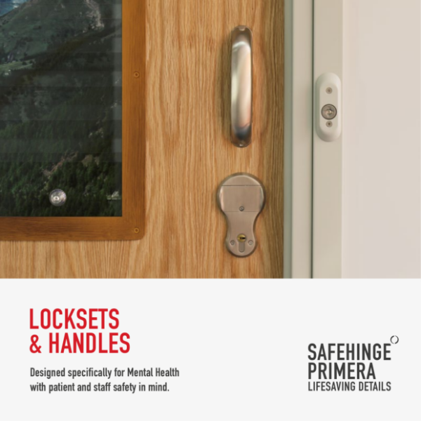 Locksets and handles for mental health