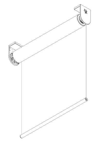 Roller Blind - Motorised - Heavy Duty - Silent Gliss SG 4985 - Motorised Roller Blind