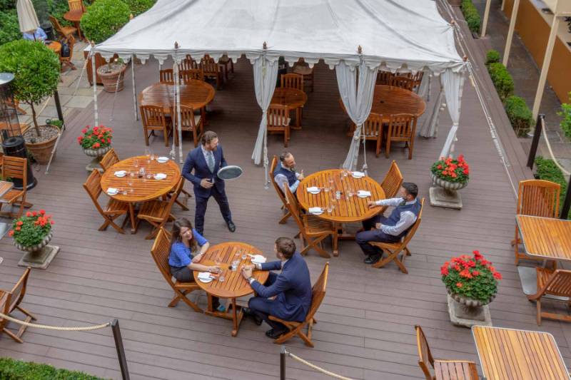 Outdoor terrace | Slip resistant | Durable | Low maintenance | Composite decking | Private members club | London