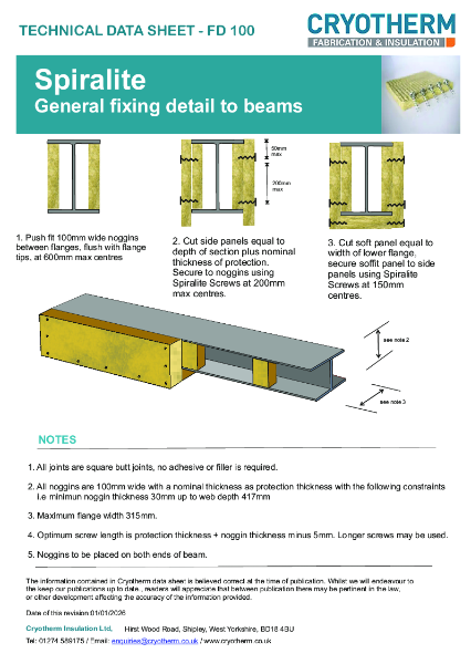 Cryotherm- Spiralite Data Sheet FD 100