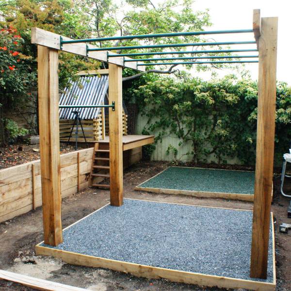 Rubber Mulch Play Areas for Domestic Garden Project