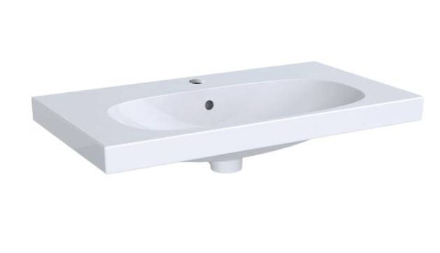 Geberit Acanto washbasin, small projection, with shelf surface - Washbasin