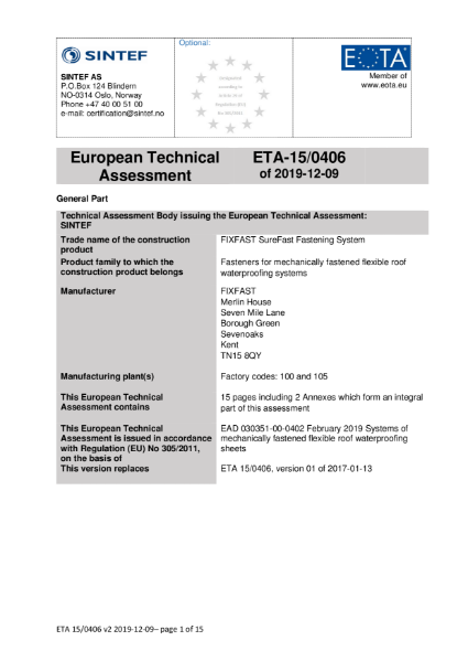 European Technical Approval (ETA)