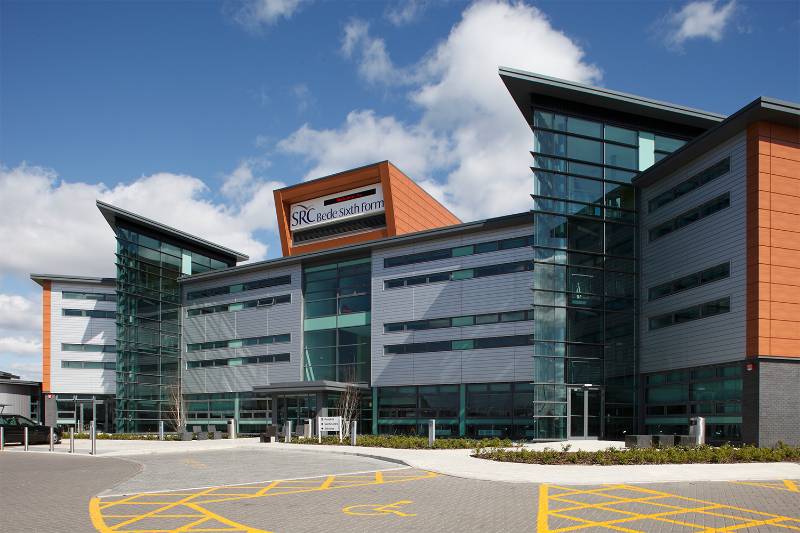 Bede Sixth Form College featuring Reynaers' ConceptWall 50 Façade system