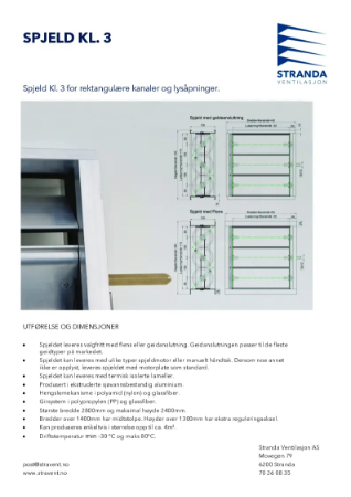 Spjeld Kl. 3 produktark