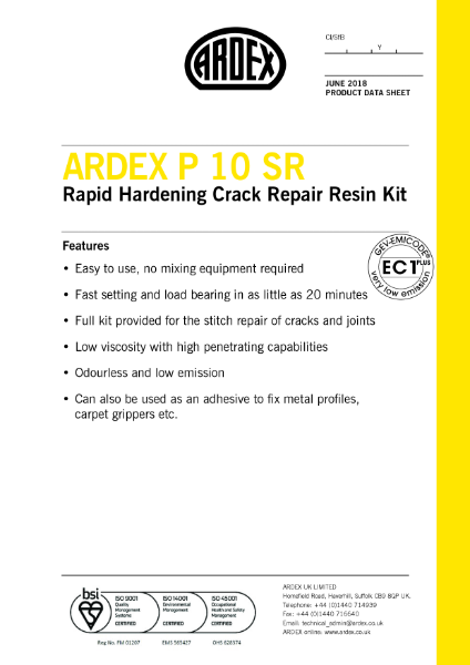 ARDEX P 10 SR Datasheet