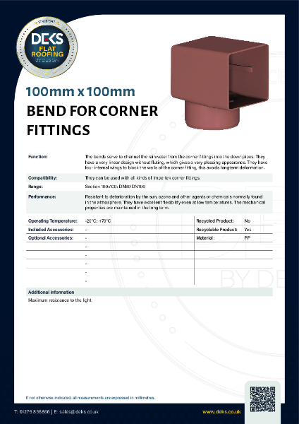Parapet Bends - 100x100