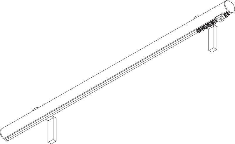 Curtain Track - Curtain Pole - Hand Operated - Silent Gliss SG 7610 Metropole - Curtain Track