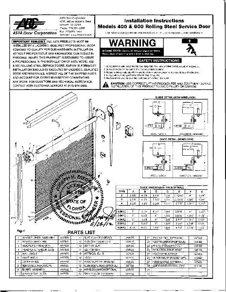 Model 418 FIM Installation Instructions