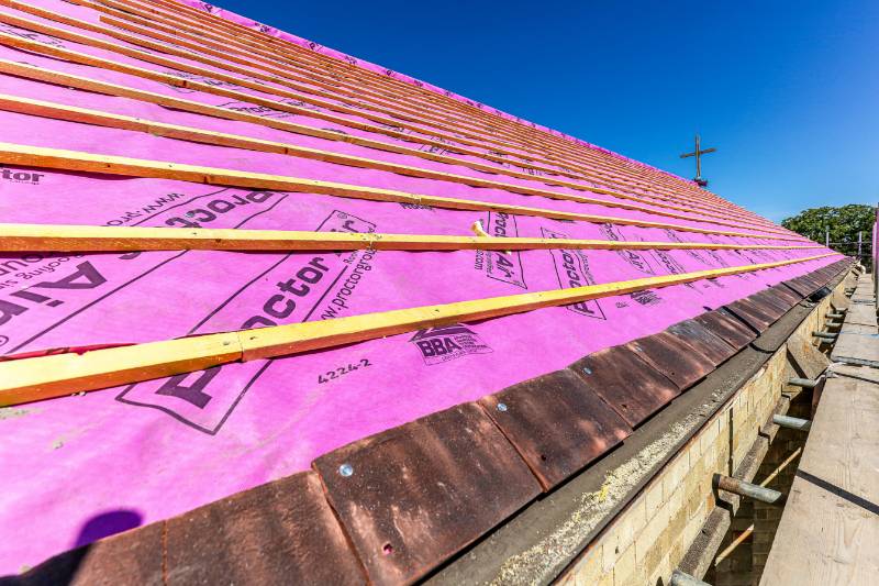 Reroofing of St Mary's Barton, Oxfordshire