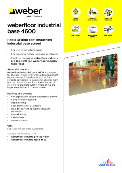 weberfloor industrial base 4600 - Technical datasheet