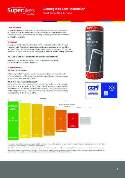 Superglass Loft Insulation - Best Practice Guide