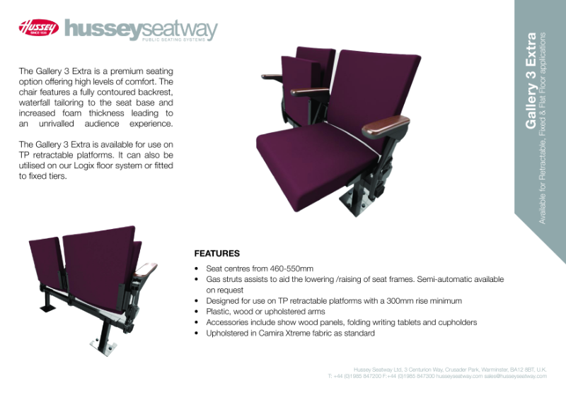 Gallery 3 Extra Chair- Product Specification
