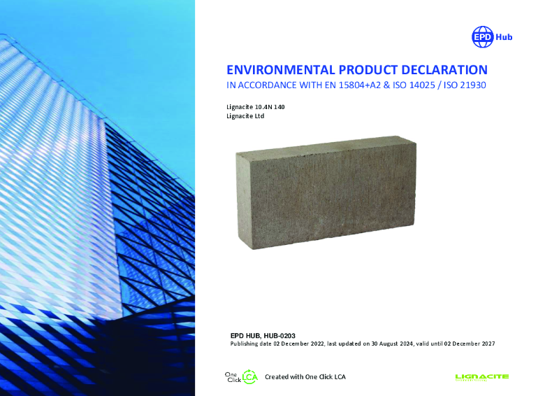 EPD - Lignacite 10.4N 140mm Block