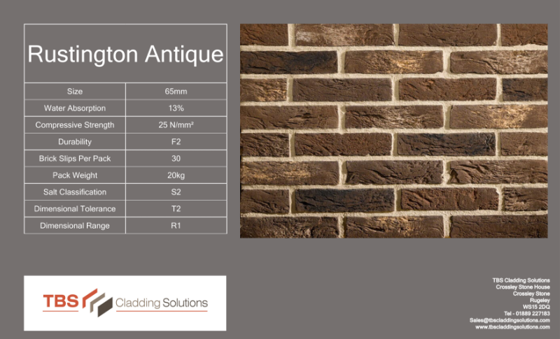 Product Data Sheet Rustington Antique brick Slips