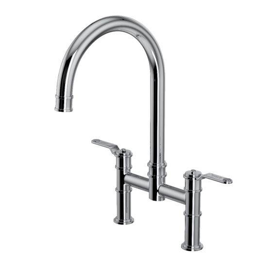 Armstrong Bridge Mixer, With Textured Handle - Kitchen Tap