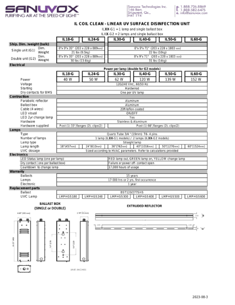 SpecSheet for IL Coil Clean (EN)