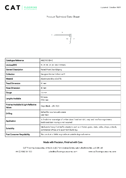 AN20R/3 Onyx Black Technical Datasheet