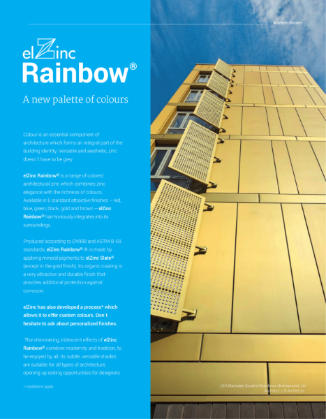 elZinc Rainbow Zinc Brochure