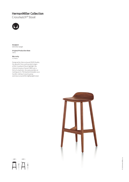 Crosshatch Stool - Product Sheet