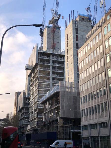 Emseal Colorseal seals joints between precast façade panels at the Broadway Redevelopment In London