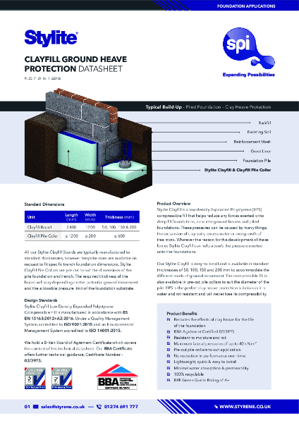 Stylite Clayfill Clay Heave Protection