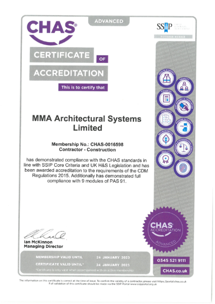 CHAS Certificate Accreditation