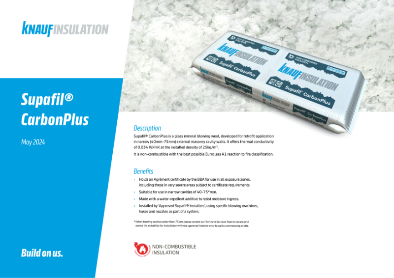 Knauf Insulation Supafil® CarbonPlus - Product Datasheet