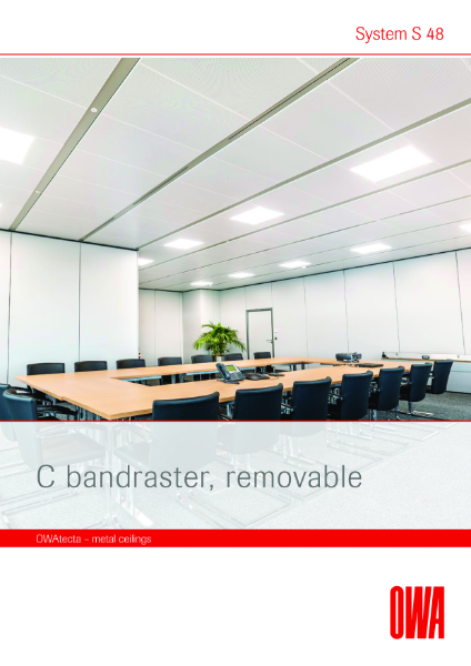 S48 bandraster hook-on metal ceiling system