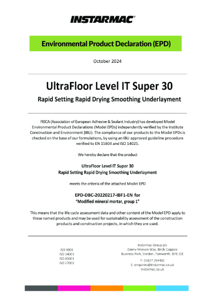 Level IT Super30 Environmental Product Declaration 
