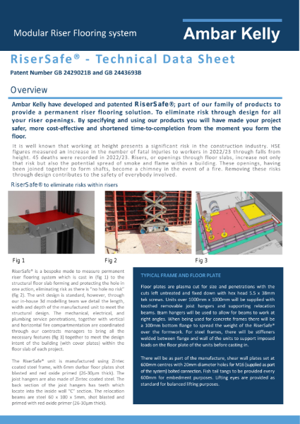 RiserSafe Modular Riser Flooring - Tec Data Sheet