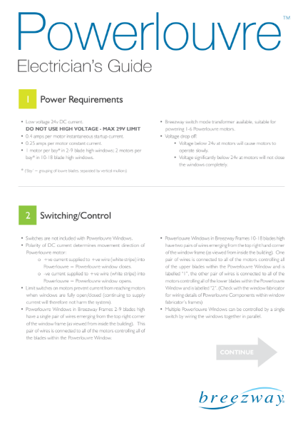 Installation guide - Powerlouvre wiring instructions