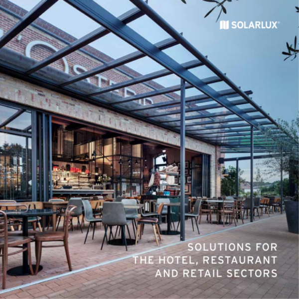 Solarlux glass solutions for the Hotel, Restaurant and Retail Sectors inspirational brochure