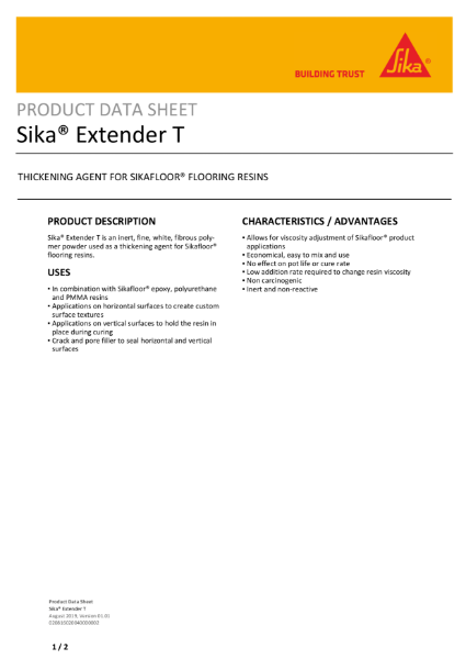 Product Data Sheet - Sika Extender T