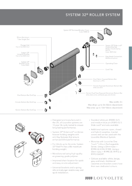 Roller System 32 Technical Specification