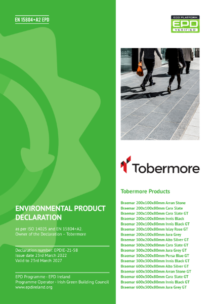 Braemar Block Paving Environmental Product Declaration (EPD)