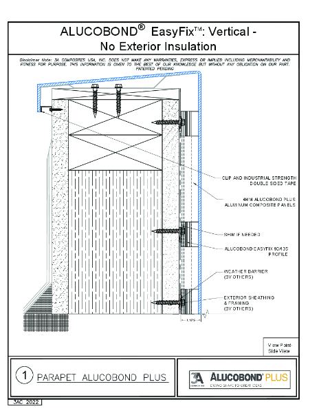 EasyFix Details Vertical No Exterior Insulation