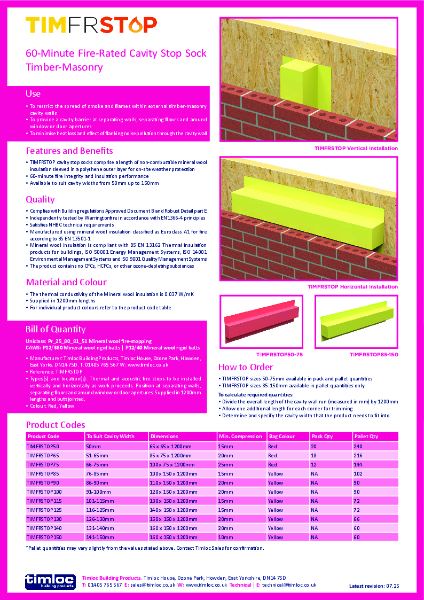 Timloc Building Products 2025 Datasheet - TIMFRSTOP Timber-Masonry