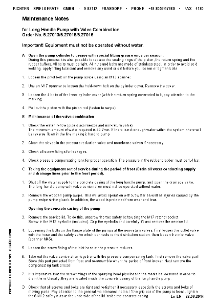 W5.27010En-EN   Maintenance Guide