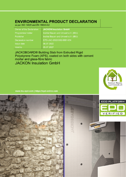 JACKOBOARD® EPD ISO 14025