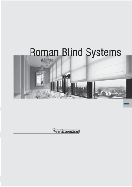 Roman Blinds Technical Catalogue by Silent Gliss