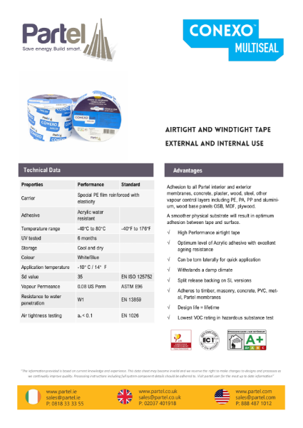 CONEXO MULTISEAL SL TAPE Technical Data Sheet