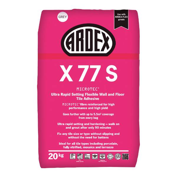 ARDEX X 77 S MICROTEC Flexible Rapid Set Tile Adhesive