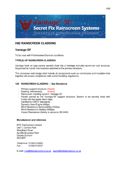 BTS Fabrications Secret Fix Rainscreen System