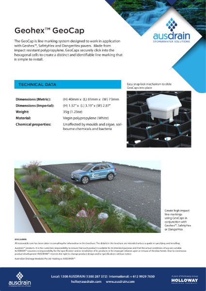 Geohex™ GeoCap Technical Data Sheet