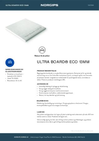 Ultra Board 13 ECO Produktdatablad