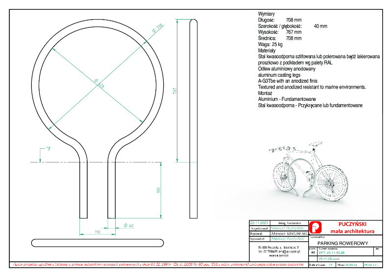 All Urban - Bike Racks - 25-11-05 - Data Sheet