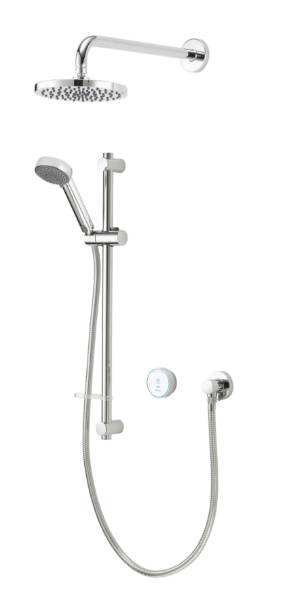 Quartz Blue Smart Divert Concealed Shower Adjustable with Wall Fixed Head