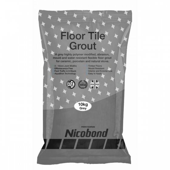 Nicobond Floor Tile Grout Grey - Tile Grout